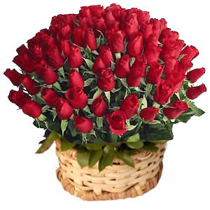 Arreglo Floral Con 100 Rosas Rojas # 38